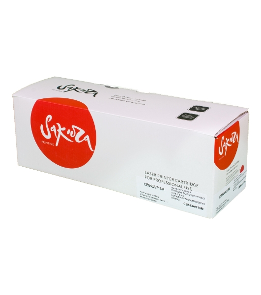 Картридж лазерный Sakura CB543A/716M для HP Color LJ CM1312MFP/CP1215/CP1515/CP1518, Canon LBP5050, LBP5050n, MF8030Cn, MF8040Cn, MF8050Cn, MF8080Cw 1980B002 пурпурный, 1500 к.
