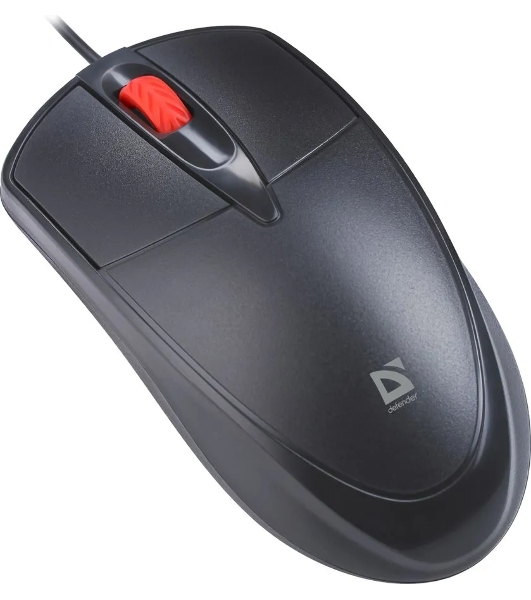 Мышь проводная Defender Icon MB-057 черный, 1000 dpi, USB, кнопки - 3