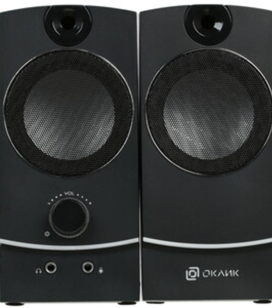 Акустическая система Oklick OK-118 2.0 черный 4Вт
