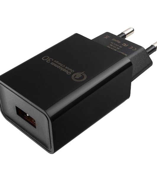 Сетевое зарядное устройство Cablexpert MP3A-PC-17, QC 3.0, 100/220V - 1 USB порт 5/9/12V, черный