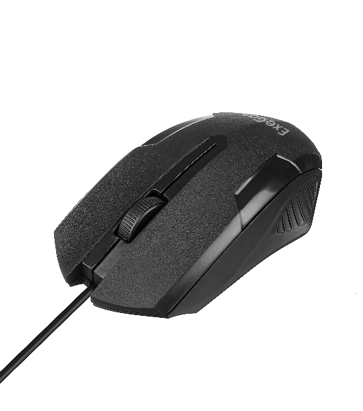 Мышь проводная ExeGate SH-9025L2 OEM черный, 1000 dpi, USB, кнопки - 3