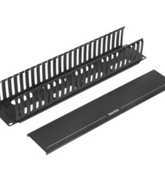 Кабельный организатор с пластиковыми кольцами Hyperline CM-2U-PL-DBL, двухсторонний, 19', 2U