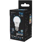 Лампа светодиодная Gauss 102502307 7Вт цок.: E27 груша 220B 6500K св. свеч. бел. хол. (упак.: 10 шт), фото2