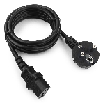 Кабель питания Cablexpert PC-186-1-1.8M, 1.8м, Schuko- C13, 3x1кв.мм, черный, с заземлением, пакет, фото 1