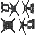 Кронштейн ONKRON/32-55' макс. 400x400, 2 колена, наклон -5º+8º, поворот 180º макс, от стены 55-500мм, белый, фото4
