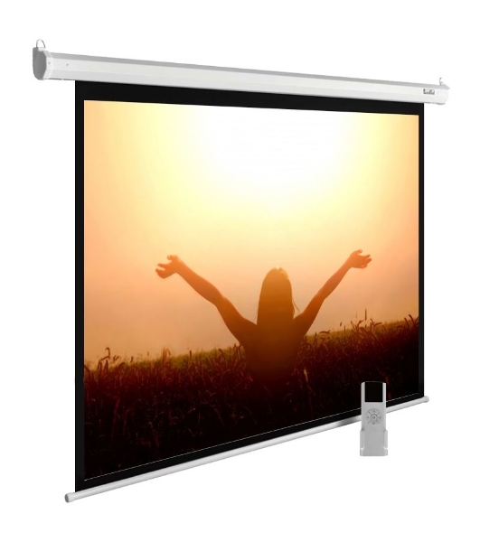Экран Cactus 165x220 см MotoExpert CS-PSME-220x165-WT 4:3 настенно-потолочный рулонный белый (моторизованный привод)