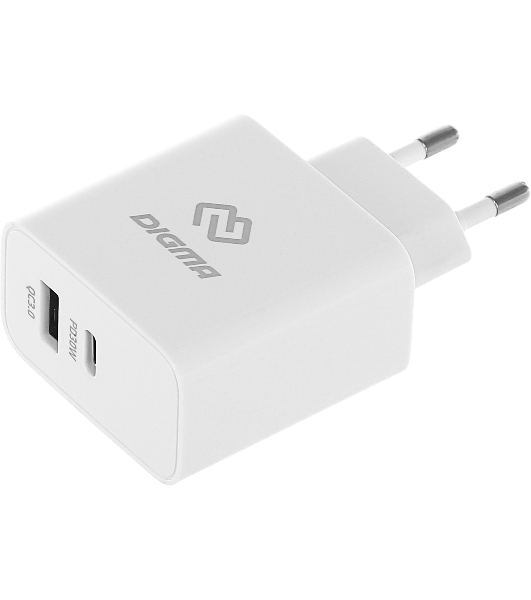 Сетевое зарядное устройство Digma DGW3D 3A PD+QC белый