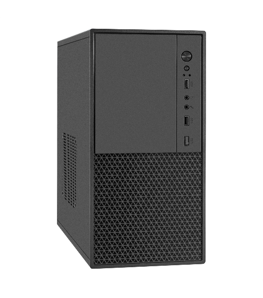 Компьютерный корпус Minitower ExeGate BAA-308M-UNS450 (mATX, БП UNS450 с вент. 12см, 2*USB, HD Audio, черный)