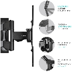 Кронштейн ONKRON/32-55' макс. 400x400, 2 колена, наклон -5º+8º, поворот 180º макс, от стены 55-500мм, белый, фото6