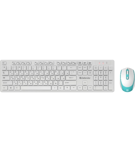 Комплект клавиатура+мышь Defender Auckland C-987 беспроводной, USB, 1600 DPI, белый