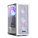 Компьютерный корпус без блока питания PCCOOLER MA100 MESH WH, Mesh Mid Tower, White, TG, 0.4 SPCC, 3x120мм ARGb ATX, mATX, mITX 160/310/180мм 2x2.5', 2x3.5', 7xPCI 1xUSB-A 3.0, 2xUSB-A 2.0 360x200x446mm, фото6