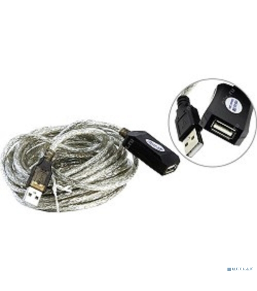 Кабель Aopen/QustКабель-адаптер USB2.0-repeater, удлинительный активный Am-->Af 5м (ACU823-5M) 6938510851314