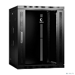 Шкаф телекоммуникационный настенный Cabeus SH-05F, 19', 15U, 769х600х600 мм (ВхШхГ), дверь: стекло, разборный, черный, фото14