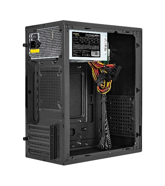 Компьютерный корпус Minitower ExeGate BAA-308M-UNS450 (mATX, БП UNS450 с вент. 12см, 2*USB, HD Audio, черный)