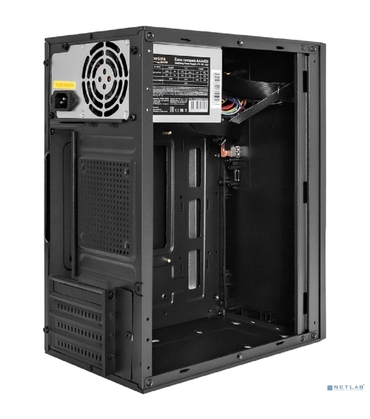 Компьютерный корпус Minitower ExeGate BAA-308 (mATX, без БП, 2*USB, HD Audio, черный)