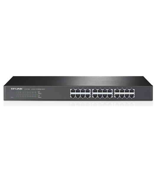 Коммутатор сетевой TP-Link SMB TL-SF1024 Коммутатор 24-port 10/100M Switch, 1U 19-inch rack-mountable steel case