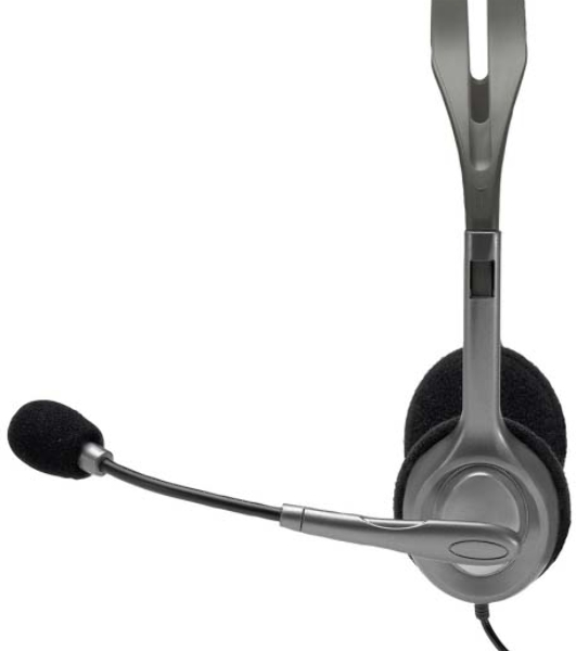 Гарнитура Logitech H110 серебристый, проводная, 3.5 мм