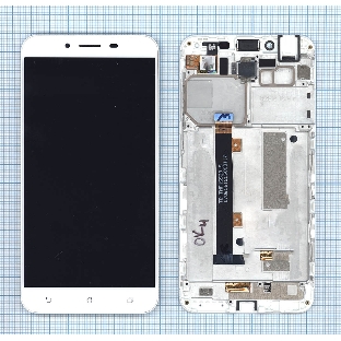 Дисплей для Asus ZenFone 3 Max ZC553KL белый с рамкой