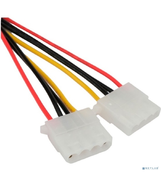 Кабель питания SATA Cablexpert CC-SATA-2MOLEX-20CM, Sata 15pin/2x Molex 4pin, 20 см, пакет