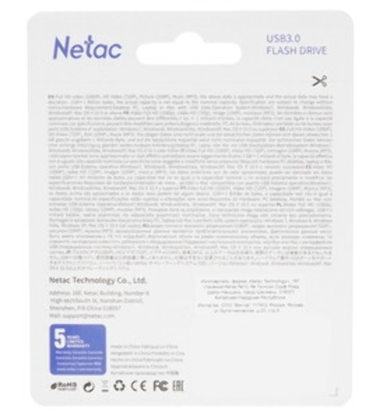 Флешка USB Netac U278 (NT03U278N-016G-32PN), 16Gb, USB 3.0, R/W 90/45, серебристый/черный