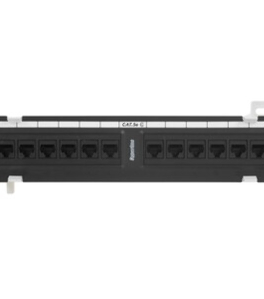 Монтажное оборудование Hyperline PPW-12-8P8C-C5e Патч-панель настенная, 12 портов RJ-45(8P8C), категория 5е, с подставкой