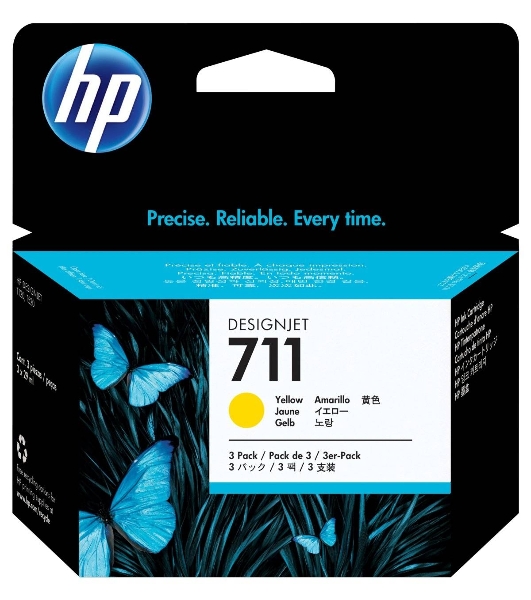 Картридж струйный HP №711 CZ136A желтый x3уп. для HP DJ T120/T520 (29мл)