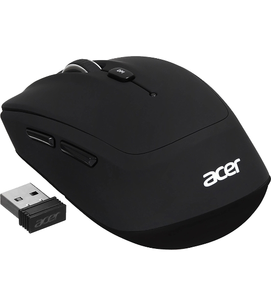 Мышь беспроводная Acer OMR050 черный, 1600 dpi, радиоканал, Bluetooth, USB, кнопки - 6