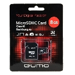 Флеш карта QUMO QM8GMICSDHC10 8Gb MicroSDHC Class 10, SD adapter, фото2