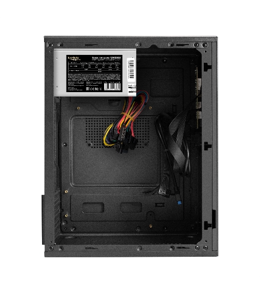Компьютерный корпус Minitower ExeGate BAA-308MU2-UNS400 (mATX, БП UNS400 с вент. 12см, 1хUSB+2хUSB 3.0, HD Audio, черный)