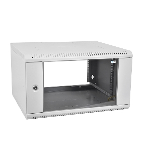 Шкаф телекоммуникационный настенный разборный 6U (600 x 650) дверь стекло