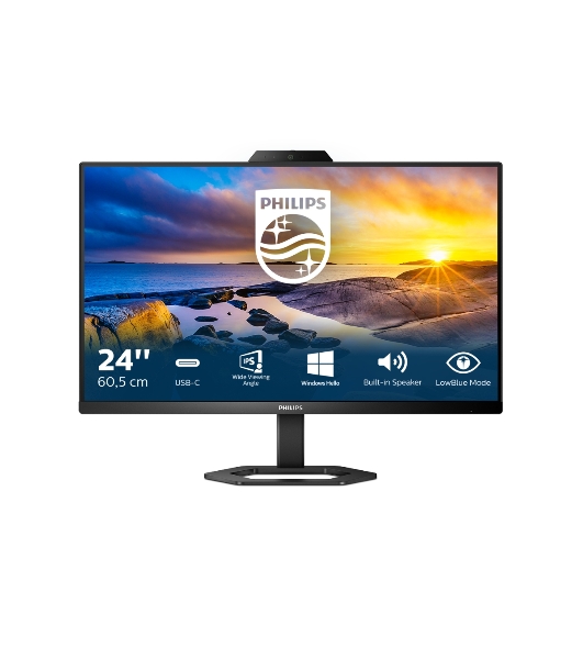 Монитор 23.8' Philips 24E1N5300HE IPS 1920x1080, 75 Гц, 4 мс, 16:9, 300 кд/м2, 1хHDMI, 1хDP, 5xUSB, черный