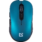 Мышь беспроводная Defender Gassa MM-105 бирюзовый, 1600 dpi, радиоканал, USB, кнопки - 6, фото7