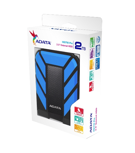Внешний HDD 2.5' ADATA HD710, 2TB, USB 3.2 Gen 1 Type-A, 5400 rpm, синий