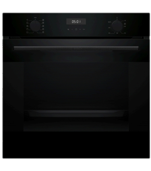 Духовой шкаф электрический Bosch HJA737BA0 Serie 4, 60 см, 76 л, черный, Auto Pilot 10, 3D Hotair,класс энергоэффективности А, 7 режимов, LCD-дисплей, галогенное освещение, самоочистка EcoClean,проволочные направляющие
