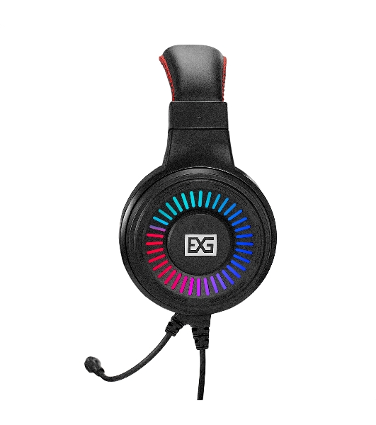 Гарнитура ExeGate Gaming HS-520G чёрный, проводная, 2 x mini jack 3.5 мм + USB, подсветка, регулятор громкости