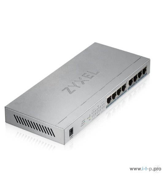 Коммутатор Zyxel GS1008HP Switch PoE +, 8xGE PoE +, tabletop, metal, silent, budget PoE 60 W