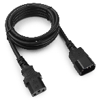 Кабель питания сист.блок-монитор Cablexpert PC-189-1-1.8M, 1.8м, C13-C14, 3x1кв.мм., черный, с заземлением, фото2