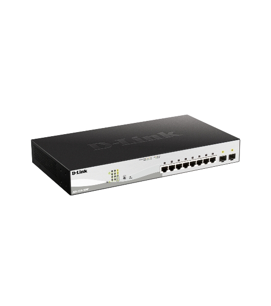 Коммутатор D-Link DGS-1210-10MP/F1A, 8×1 Гбит/с + 2×1 Гбит/с SFP, настраиваемый