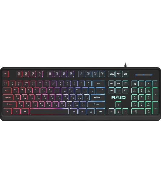 Клавиатура проводная Defender Raid GK-778DL, USB, черный
