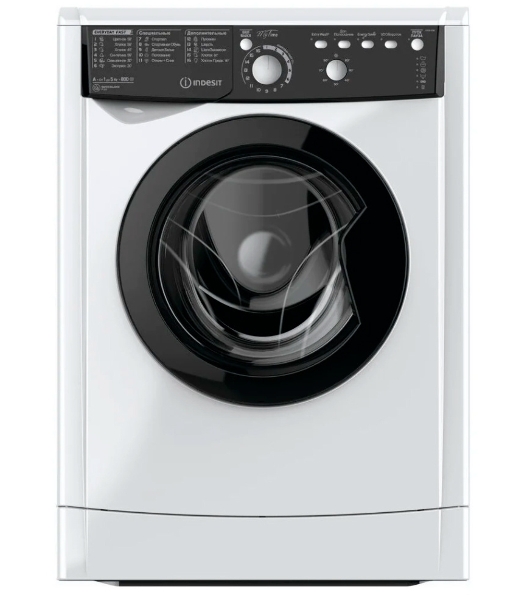 Стиральная машина Indesit EWSB 5085 BK CIS белый, загрузка фронтальная 5 кг, 800 об/мин., класс: А
