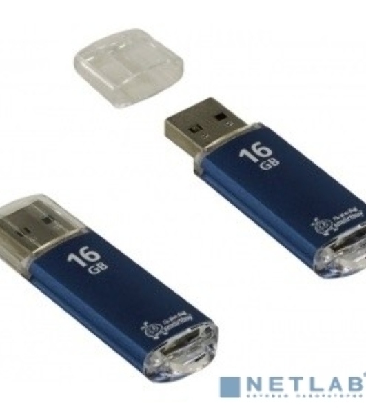 Флешка USB Smartbuy V-Cut series blue (SB16GbVC-B), 16Gb, USB 2.0, R/W 25/15, синий