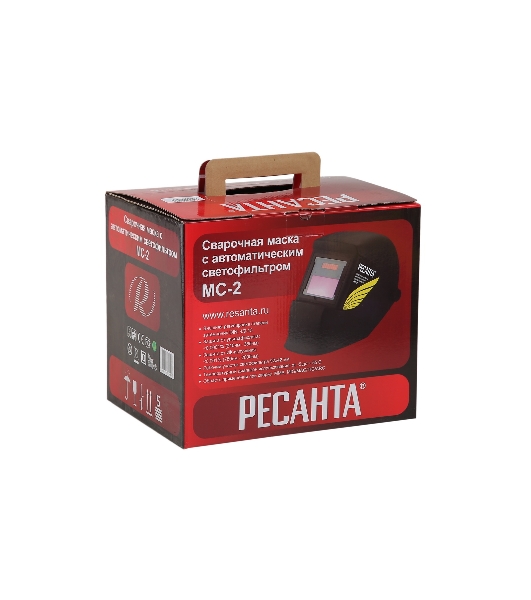 Сварочная маска Ресанта МС-2 65/14 Черная питание - Батарея солнечная и литиевая