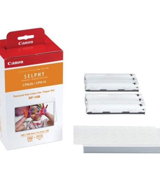 Набор Canon RP-108 (8568B001) бумага (10x15см) и цветные красители для SELPHY CP1200. 108 страниц.