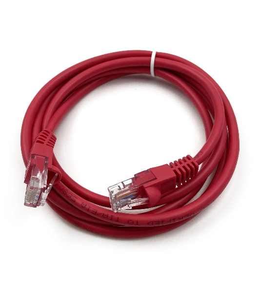 Патч-корд Buro cat.5e 1.5м красный RJ-45 (m)-RJ-45 (m)