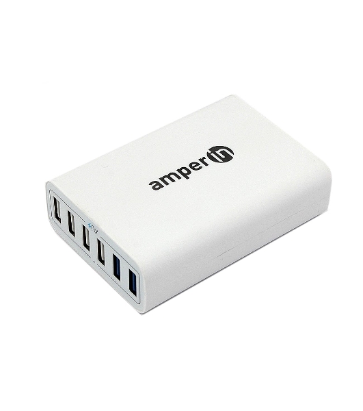 Блок питания (сетевой адаптер) Amperin Quick Charge 6-port QC 3.0 USB (YDS-TC060-4-2-0), белый