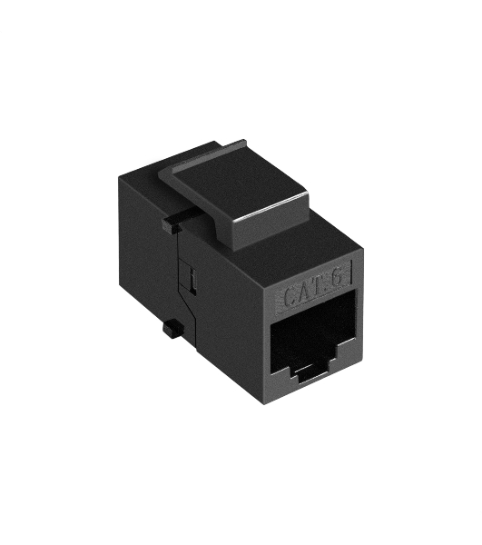 Модуль проходной ExeGate CP45-KJ-UC6 (RJ45-RJ45 формата Keystone Jack, Кат.6, неэкранированный)