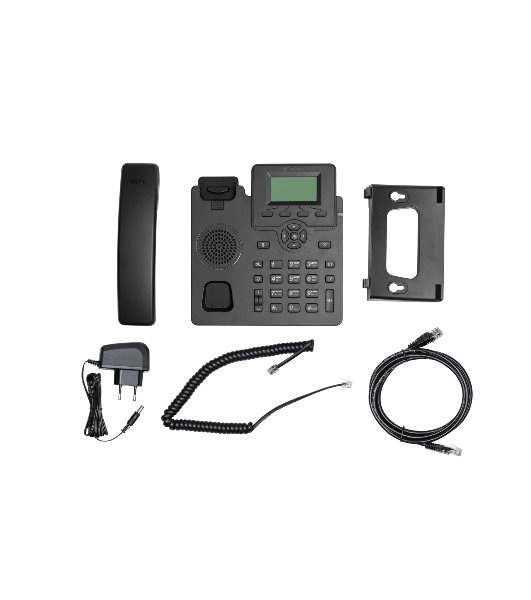 IP-телефон Flat-Phone C10: 2 SIP-аккаунта, 2 порта 10/100BASE-T (RJ-45), ЖК-дисплей, PoE, адаптер питания 220В, ТОРП