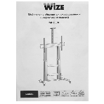 Мобильная стойка Wize Pro MH100A для широкоформатных и интерактивных панелей 60'-100'+ Max VESA 1000x600 см, высота 192 см, плавная р-ка высоты при помощи мех. ручки, полка для камеры ВКС, 2 полки, кабель. канал, наклон +5°/-10°, до 100 кг, с, фото4