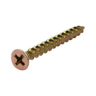 Саморез оконный Kranz острый, 4.1х40, желтый цинк, короб (500 шт./уп.)