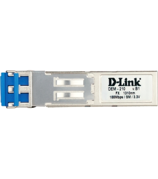 Сетевое оборудование D-Link (DEM-210/B1A) Модуль SFP с 1 портом 100Base-FX для одномодового оптического кабеля, питание 3,3В (до 15 км)